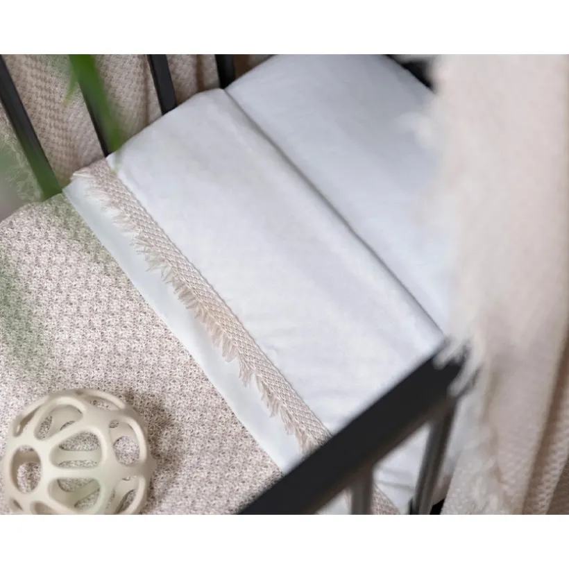 Deken bed Teddy Happiness - Urban Taupe/ecru 100x135 cm