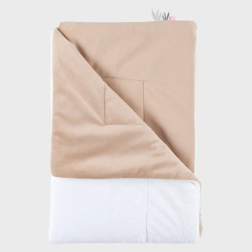 Deken fluweel 75x100cm Fluffy Orso Lily Ecru