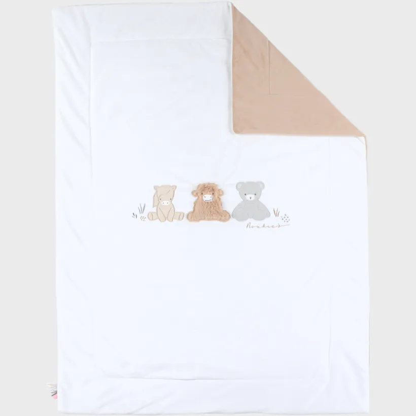 Deken fluweel 75x100cm Fluffy Orso Lily Ecru
