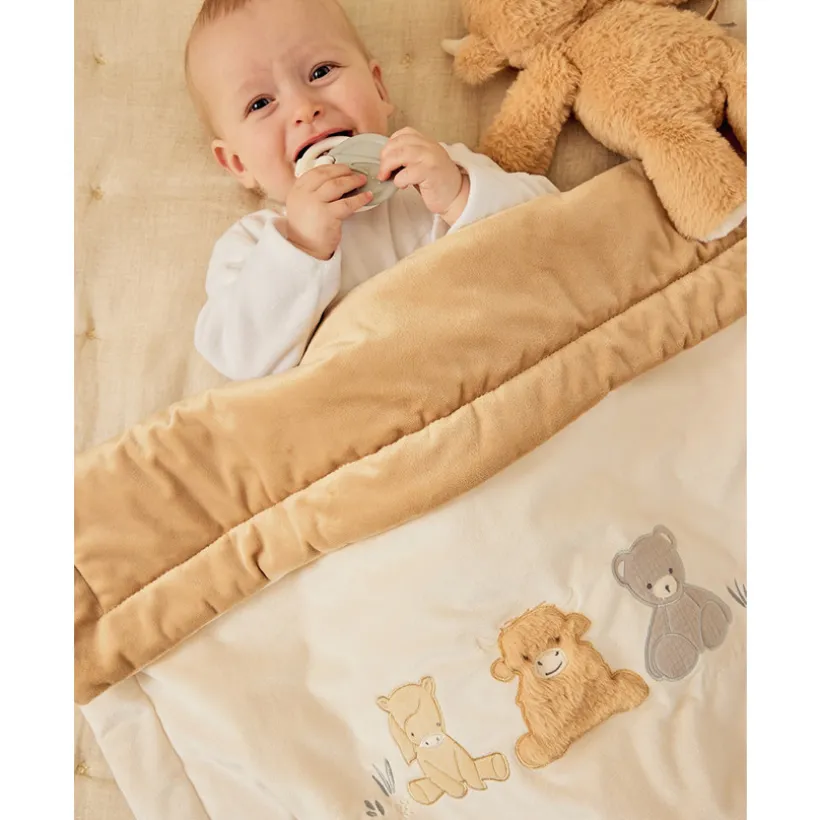 Deken fluweel 75x100cm Fluffy Orso Lily Ecru