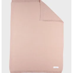 Deken gebreid bio 75x100 Powder Pink MM24