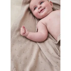 Deken gebreid bio 75x100 Tender Beige MM24