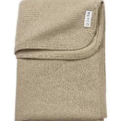 Deken gebreid Jacquard flannel Pure Taupe - 100x150 cm