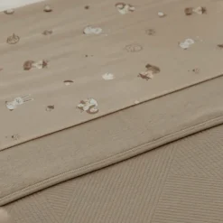 Deken gebreid Jacquard flannel Pure Taupe - 100x150 cm