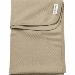 Deken gebreid Jacquard Pure Taupe - 100x150 cm