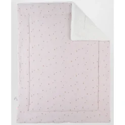 Deken katoenen mousseline & sherpa 75x100cm