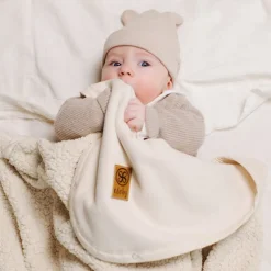 •Deken Teddy multifunctioneel 95x75cm Off White