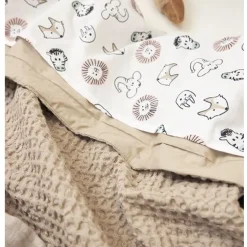 Deken waffle - Coton Sand -100x150 cm