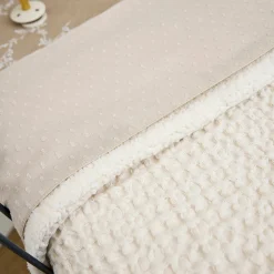 Deken Waffle Teddy 100x150cm Nature