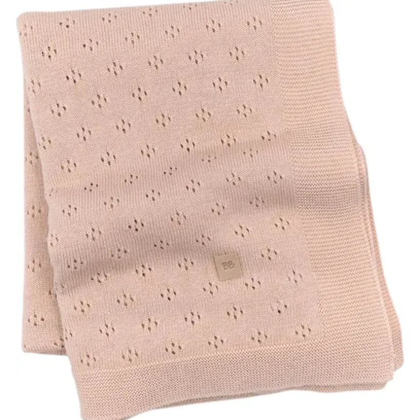 Deken wieg - Gebreid - 75x100 cm - Roze