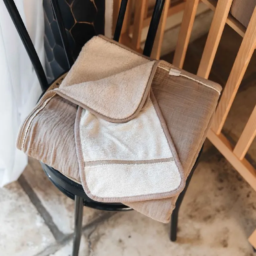Deken wieg 75x100cm Chocolate Crème