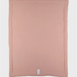Deken wieg 75x100 mousseline bio Roze & Wit Vintage Flowers