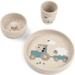 3-delige maaltijdset Tiny Farm Zand