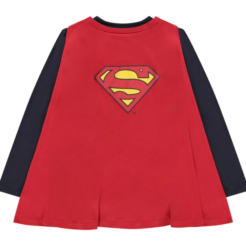 2-delige pyjama in jersey met Superman Warner-print en cape jongens
