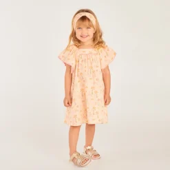 2-delige set met jurk + hoofdband met fantasieprint voor babymeisje