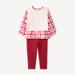 3-delige set met tuniek, mouwloze trui en joggingbroek voor babymeisje