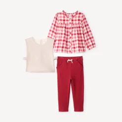 3-delige set met tuniek, mouwloze trui en joggingbroek voor babymeisje