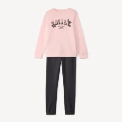 2-delig fleece joggingensemble meisjes met print