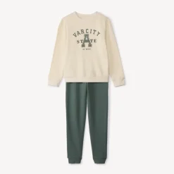 2-delig fleece joggingensemble met fantasieprint jongens