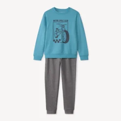 2-delig fleece joggingensemble met fantasieprint jongens