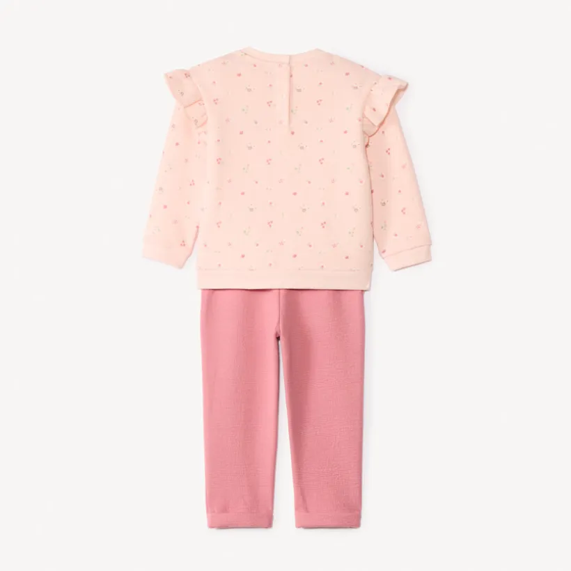 2-delig joggingensemble met bloemenprint voor babymeisje