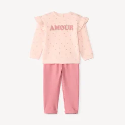 2-delig joggingensemble met bloemenprint voor babymeisje