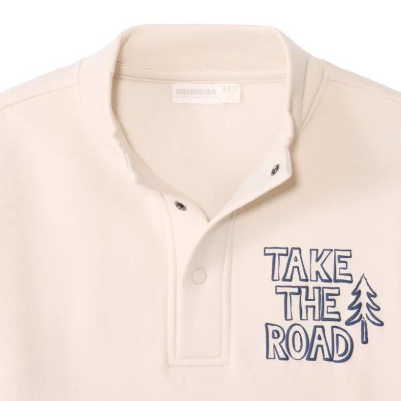 2-delig joggingpak in fleece met roadtripprint jongens