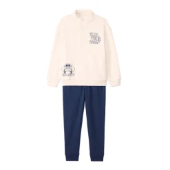 2-delig joggingpak in fleece met roadtripprint jongens