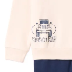 2-delig joggingpak in fleece met roadtripprint jongens