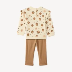 2-delig joggingpak met bloemenprint voor babymeisje