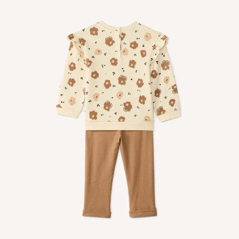 2-delig joggingpak met bloemenprint voor babymeisje