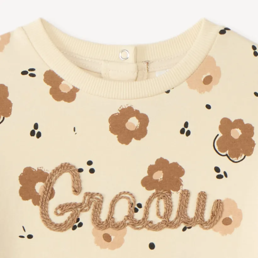 2-delig joggingpak met bloemenprint voor babymeisje