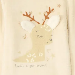 3-delig pyjamaset met fantasierijke rendierprint en écru oogmasker meisjes