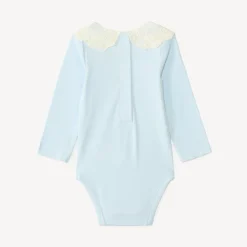 3-delig set met collerette rompertje + vest + broek met vlinderprint voor babymeisjes