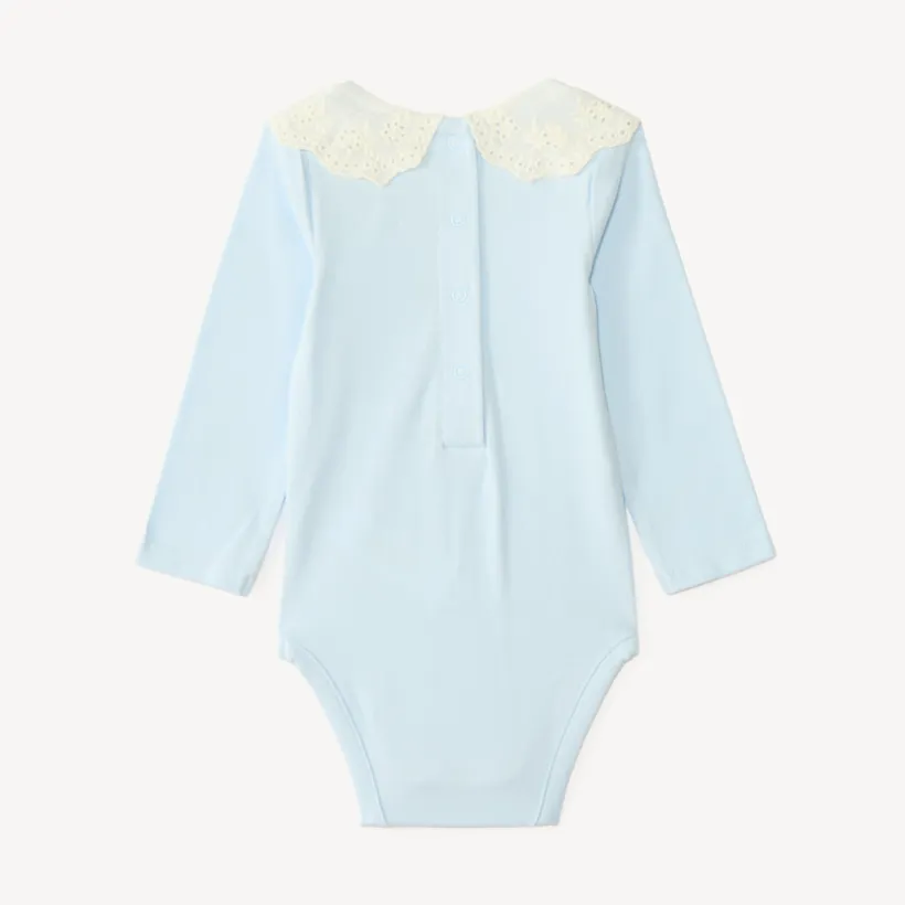 3-delig set met collerette rompertje + vest + broek met vlinderprint voor babymeisjes