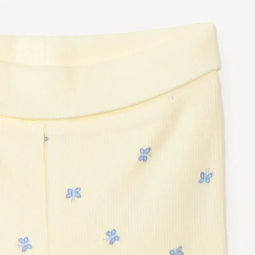 3-delig set met collerette rompertje + vest + broek met vlinderprint voor babymeisjes