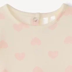 2-delig set met geborduurde tuinbroek voor babymeisje