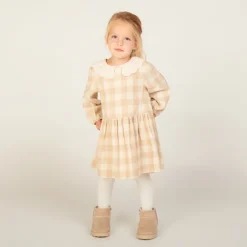 2-delig set met geruite jurk voor babymeisjes