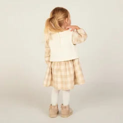 2-delig set met geruite jurk voor babymeisjes