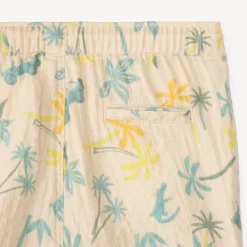 2-delig set met korte mouwen overhemd + bermuda met tropische prints voor babyjongen