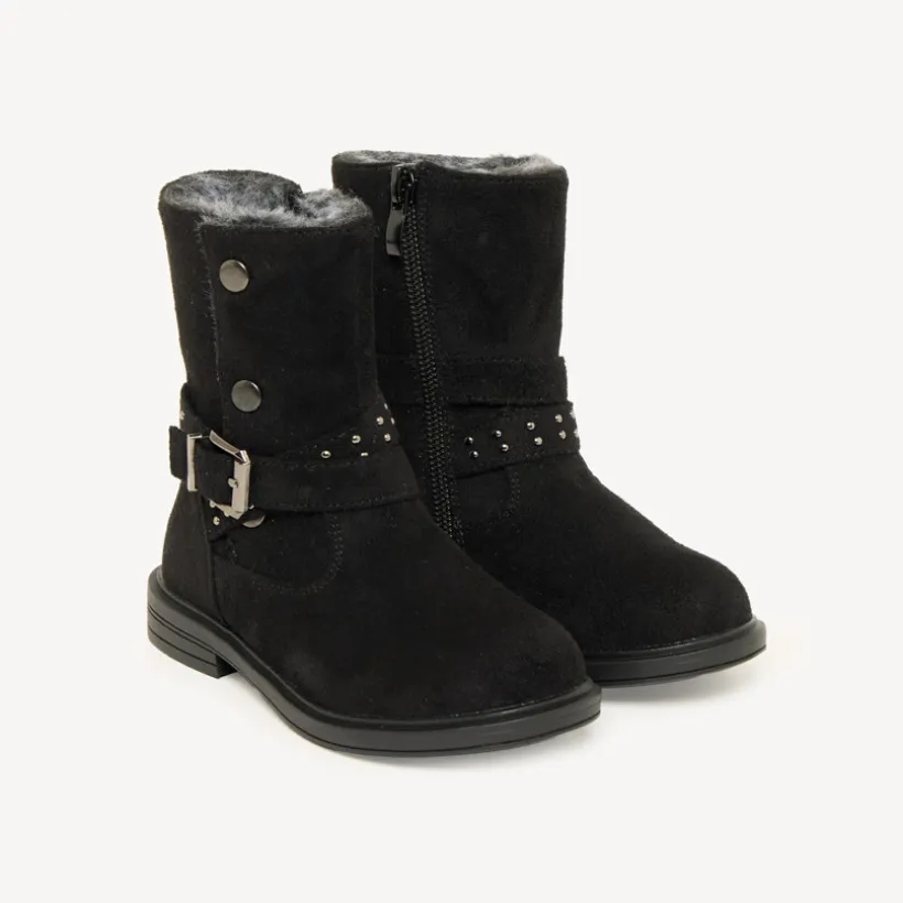 Demi-bottes voor meisjes met rits en nepbont