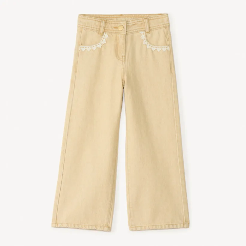 Denim broek met leuke zakken meisjes
