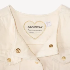 Denim drukknopjack voor babymeisjes