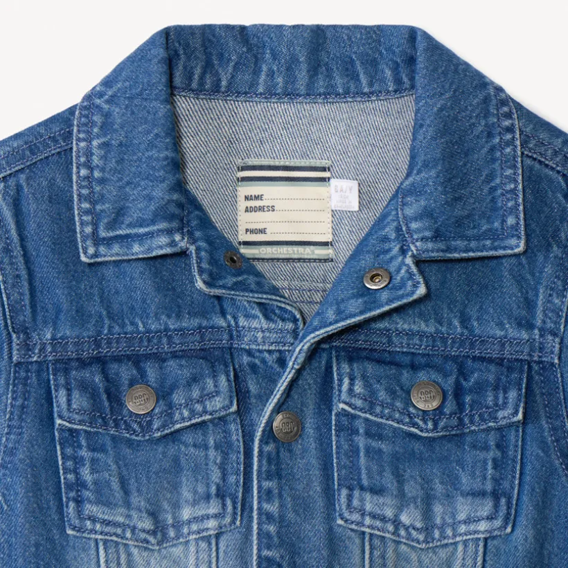 Denimjas met gewassen stone-effect jongens
