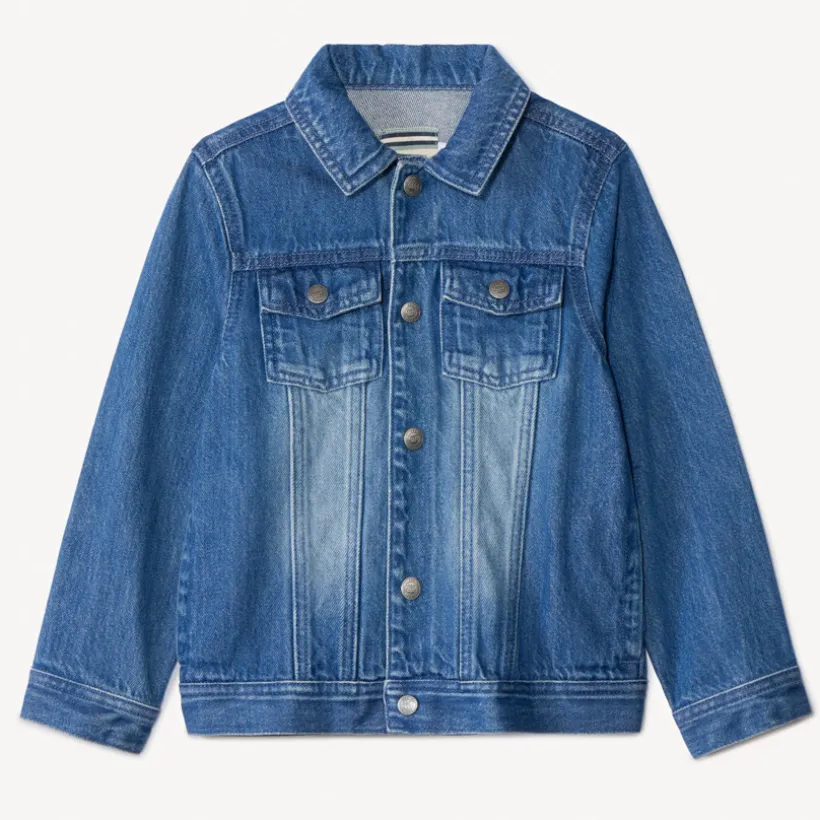 Denimjas met gewassen stone-effect jongens