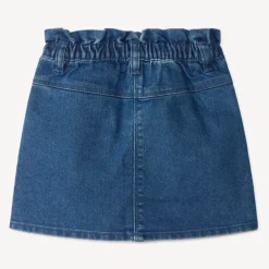 Denim rok met tulpenborduring voor babymeisjes