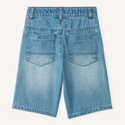 Denim skater bermuda jongens
