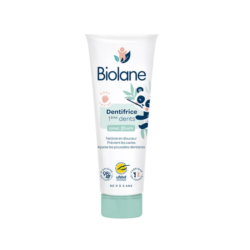 Dentifrice avec fluor goût fraise - 50 ml
