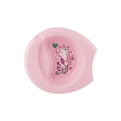 Diep bord met rand 6M+ - Roze