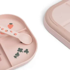 Diep bord met vakken Tiny Farm roze